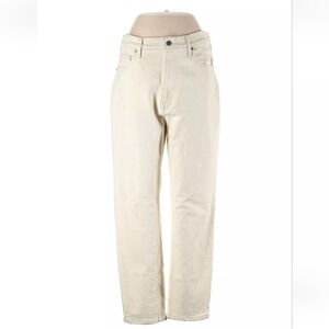 Everlane Jeans Women's Off White Cheeky High Rise Denim Straight  Sz 31 …